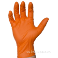 Guantes de examen de nitrilo desechables de 12 pulgadas de naranja Medio